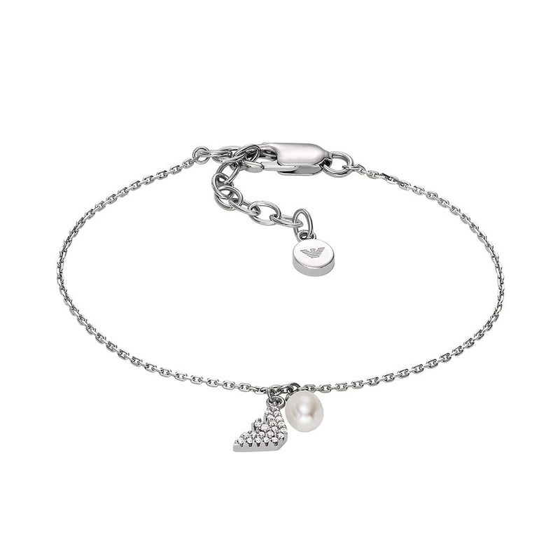 Emporio Armani Women's Sterling Silver with lobster clasp closure bracelet