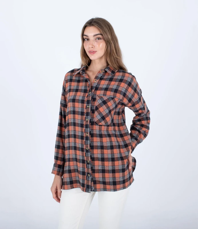 Boyfriend shirt women - Austin Plaid - Image 1