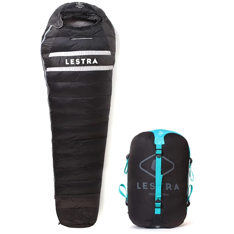 Lestra Alaska Original Unisex Adult Sleeping Bag, Black, 220 x 80 cm