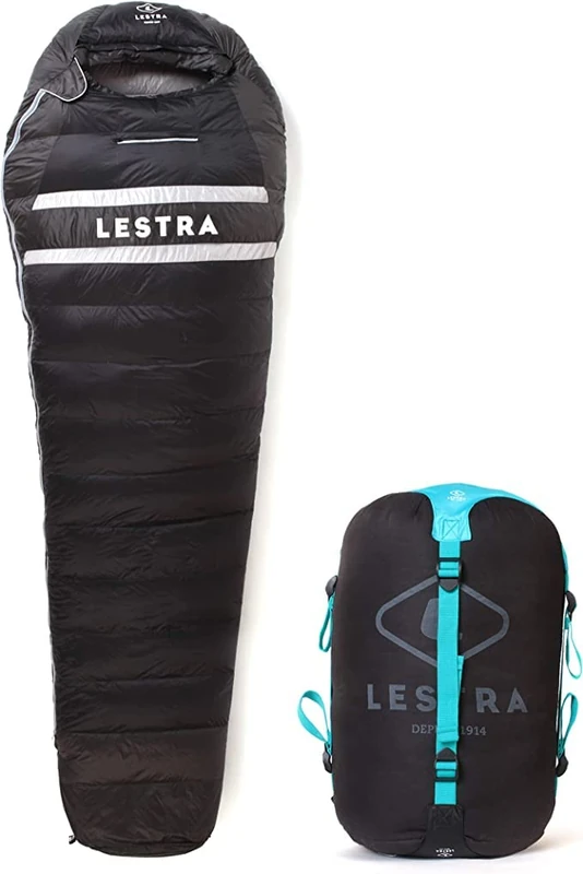 Lestra Alaska Original Unisex Adult Sleeping Bag, Black, 220 x 80 cm