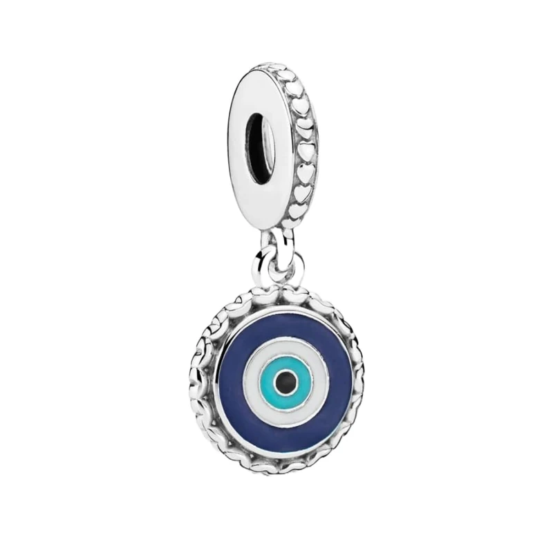 PANDORA Moments Evil Eye 792015C00_E052 Charm Pendant Made of Sterling Silver, Compatible Moments Bracelets, one size, Sterling Silver, No Gemstone