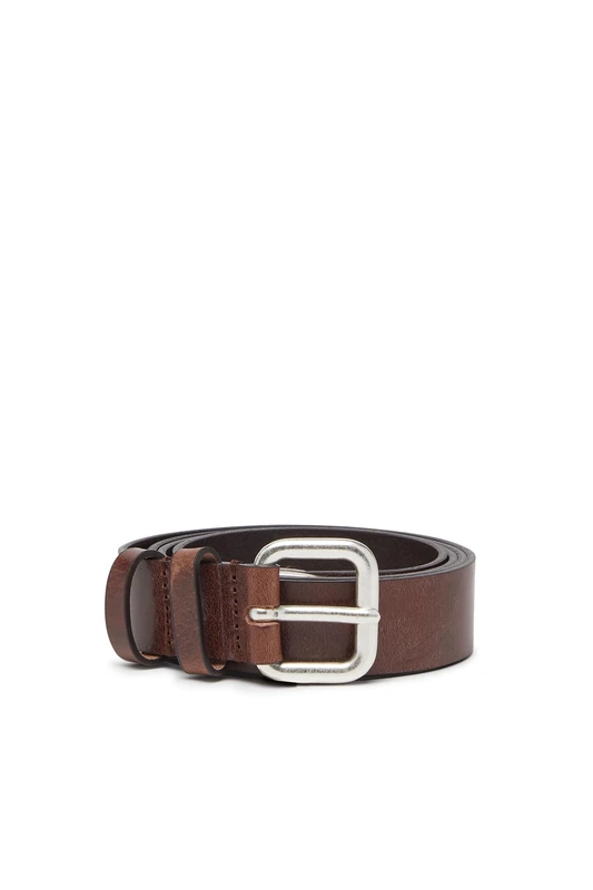 Diesel Oval D Logo B-Inlay Belt Belt, Coffee Bean, 85 Unisex Adults, Coffee Bean