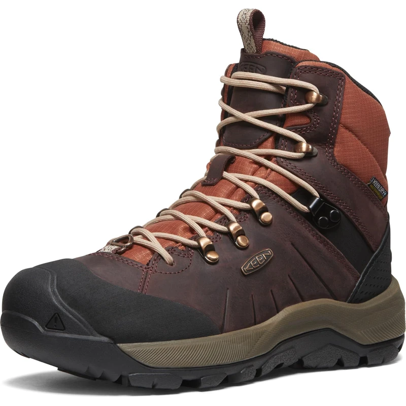 KEEN Women's Revel 4 Mid Height Polar Insulated Waterproof Snow Boots, Andorra/Safari, 6