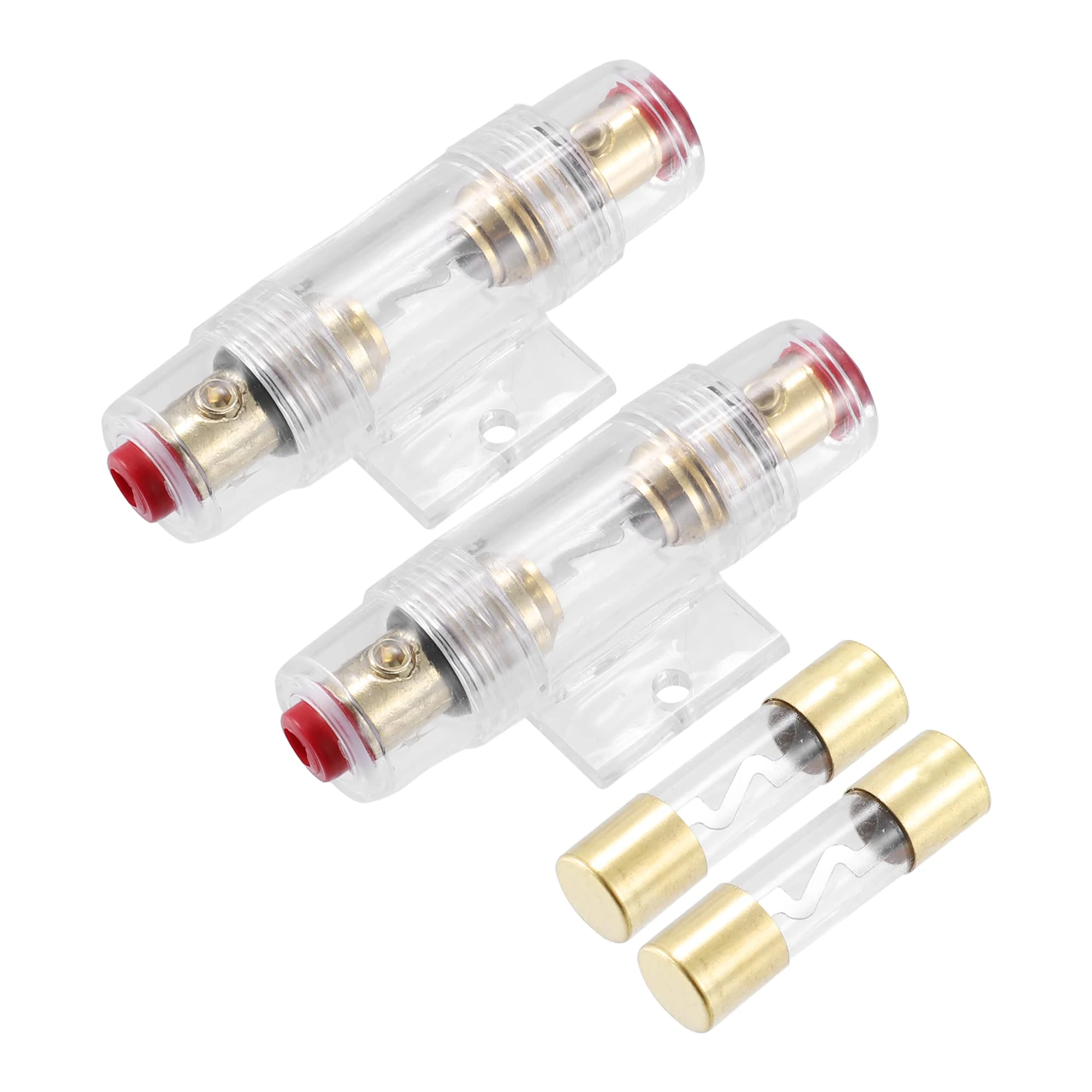 X AUTOHAUX 2pcs 40A Inline AGU Fuse Holder Fits 4 8 10 Gauge with 2pcs 40A Fuse