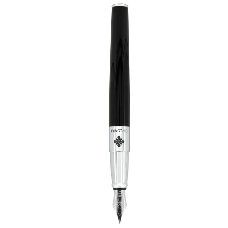 Diplomat CLR Fountain Pen Lacquered Black/M - Medium. Handmade. With Gift Box.