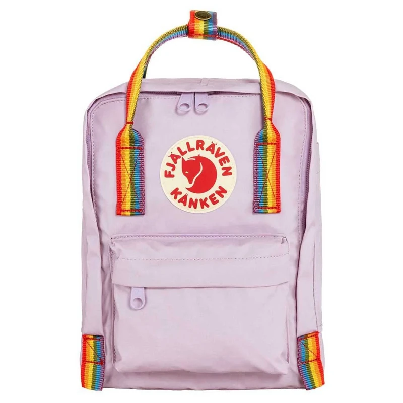 Fjallraven 23621-457-907 Kånken Rainbow Mini Sports backpack Unisex Pastel Lavender-Rainbow Size OneSize