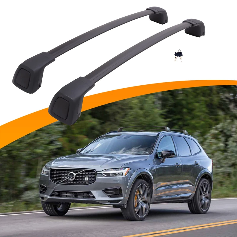 Snailfly Upgraded Cross Bars Fit for Volvo XC60 2018-2024 Lockable Roof Rack Crossbars Cargo Accessories