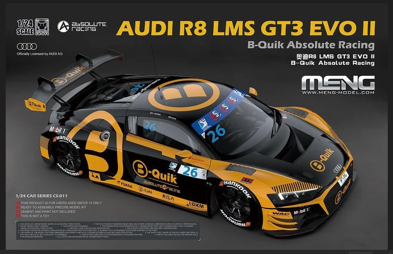 Meng Model 1:24 - Audi R8 LMS GT3 EVO II (B-Quik Racing)