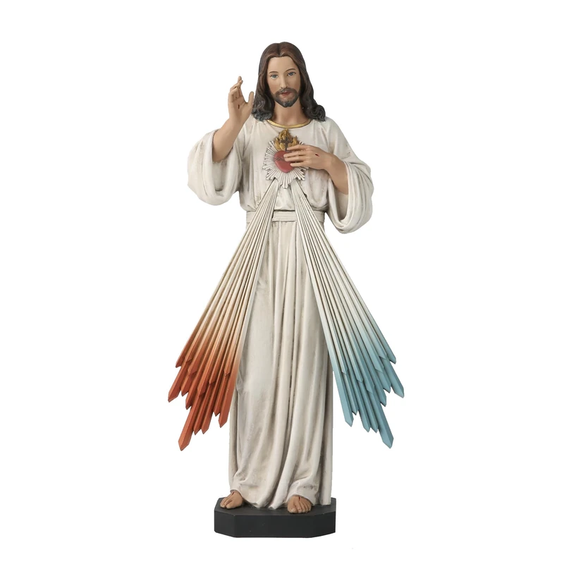 BC BUILDCLASSIC Divine Mercy Statue Catholic Gift, 10 inches H, Hand Painted
