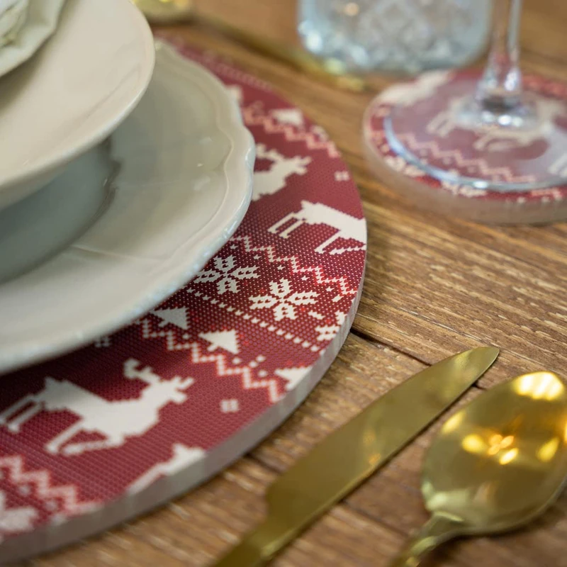 Table Underplate Reindeer - Wooden shapes handmade to decorate the house