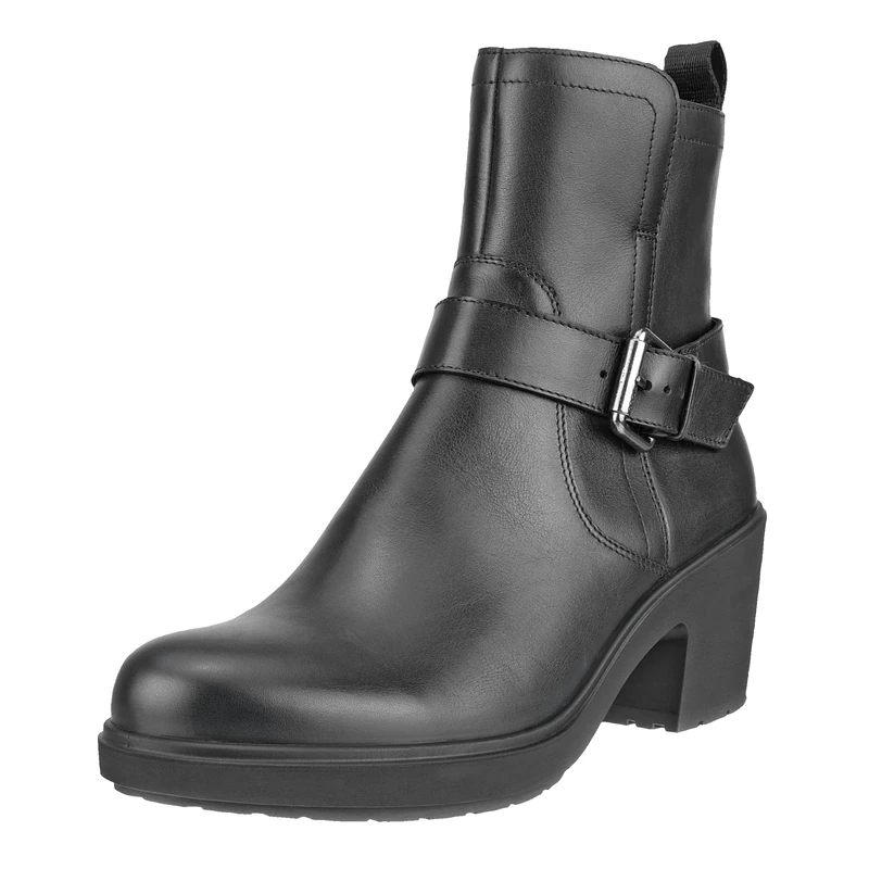 ECCO Women's Zurich Metropolis Biker Boots - Black, 7.5 UK