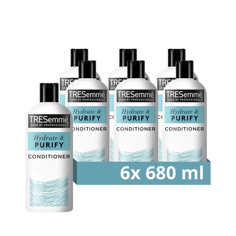 TRESemmé Hydrate & Purify Conditioner with hyaluronic acid & white clay for greasy hair 6x 680 ml