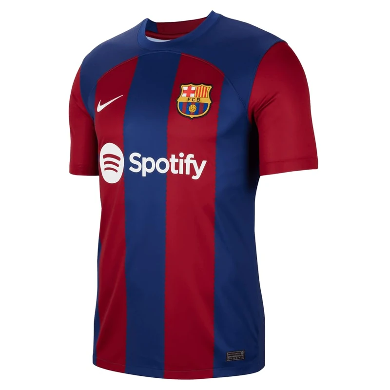 NIKE Men's FCB Df Stad T-Shirt, Deep Royal Blue/Noble Red/Whit, M
