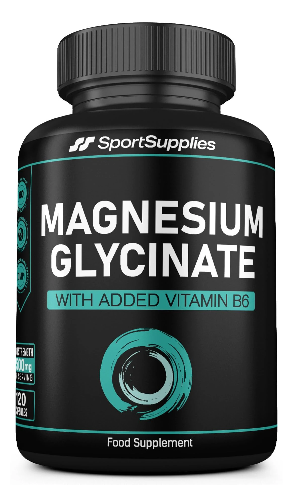 Magnesium Glycinate Supplements 1500mg & Vitamin B6-120 High Strength Capsules - 1500mg of Magnesium Providing 315mg Elemental Magnesium (Bisglycinate) - Pure Active Ingredient