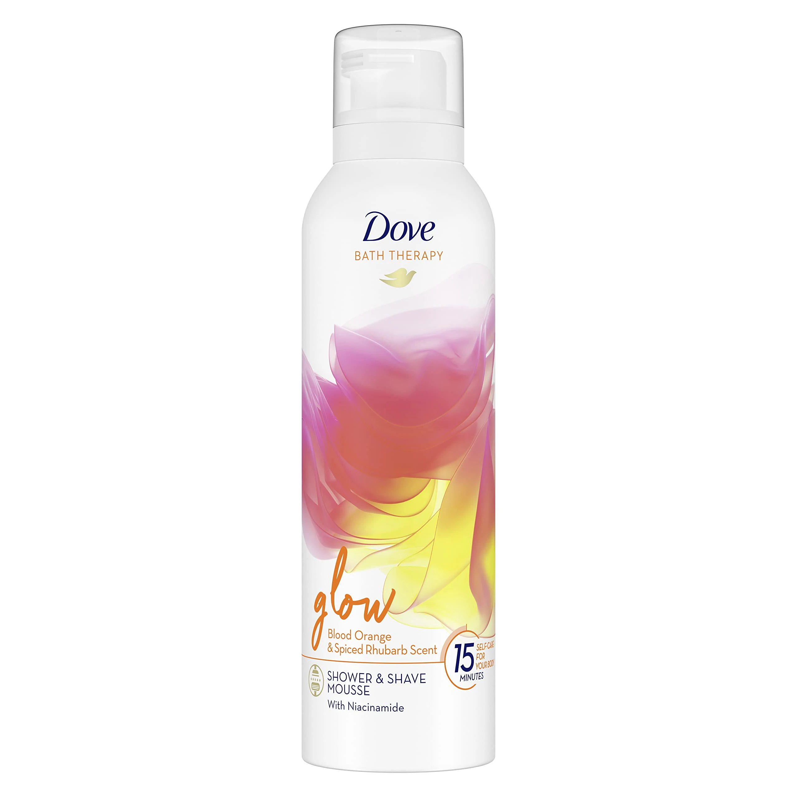 Dove Bath Therapy Glow Blood Orange & Spiced Rhubarb Scent Women's Shower Foam Shower Mousse with niacinamide to support the skin barrier 200 ml