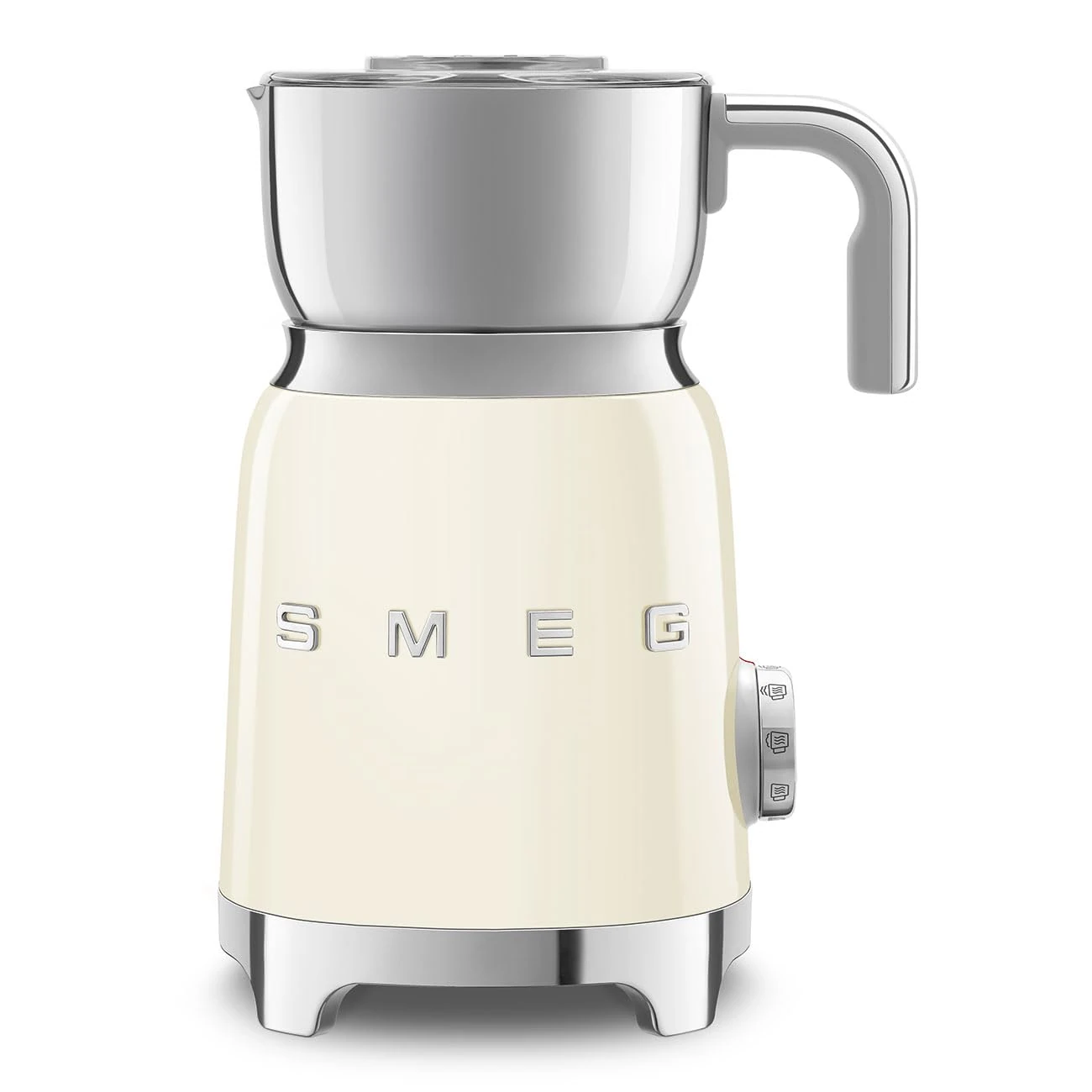 Smeg MFF11CRUK Induction Milk Frother with Tritan TM Renew, 500W, Cream