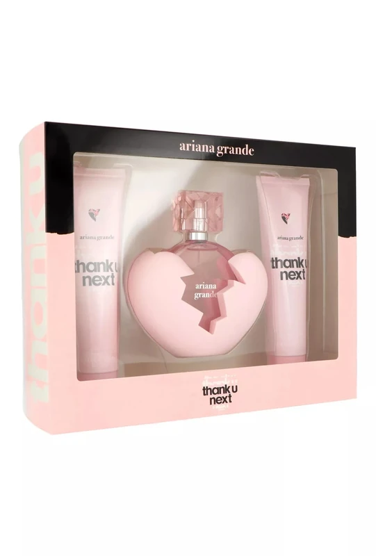 Thank U Next by Ariana Grande for Women - 3 Pc 3.4oz EDP Spray, Body Souffle, Bath Shower Gel