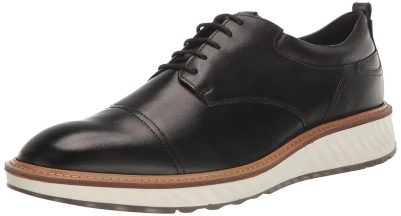 ECCO Men's St. 1 Hybrid Captoe Oxford, Black, 5-5.5
