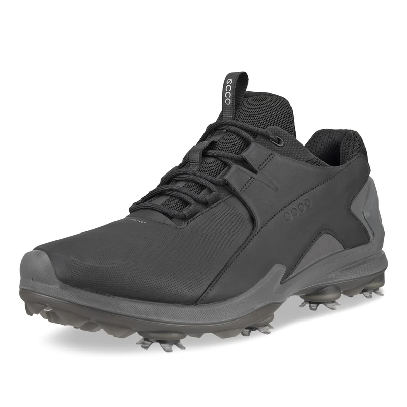 ECCO Mens Golf Shoe 131904-01001 in Black Leather 01001 40