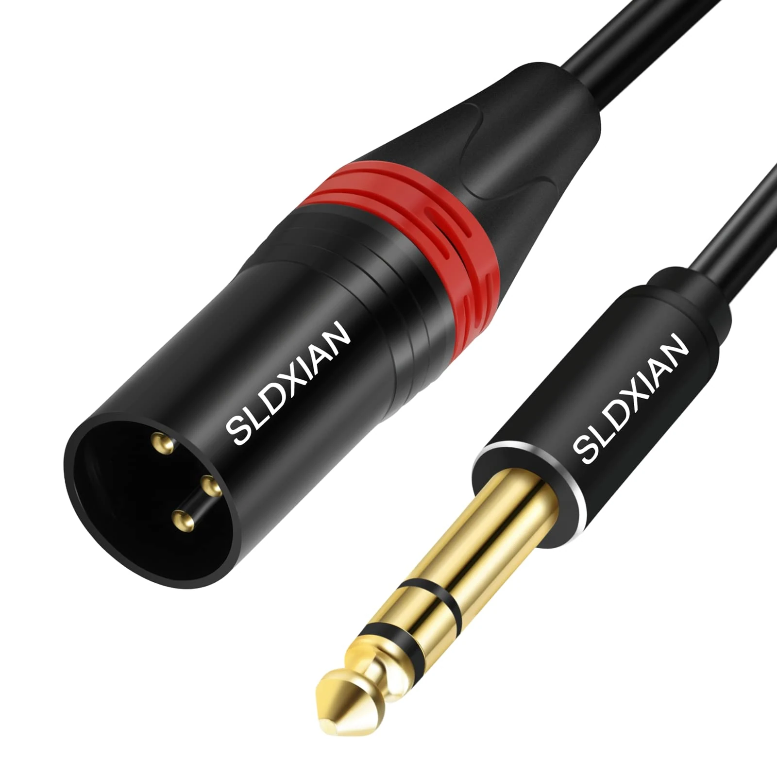 SLDXIAN 6.35mm TRS to XLR Male, XLR to 1/4 Inch Jack TRS Cable for Speakers, Mixer, Audio Sound Consoles, Power Amplifier (15Meter, Male)