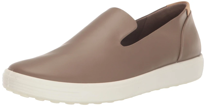 ECCO Women's Soft 7 Slip on Sneaker - Taupe/Powder