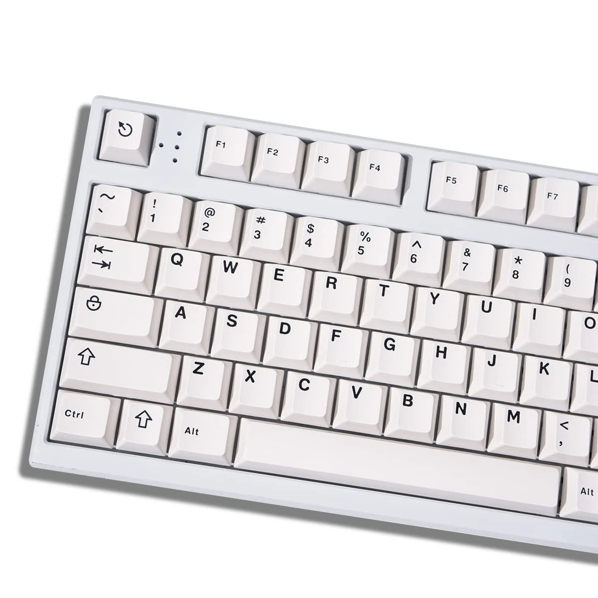 mintcaps White Keycaps Doubleshot Cherry Profile 121 Keys Custom Minimalist Keycaps Set for 60% 65% 70% 75% 100% Cherry MX Gateron Kailh Switches Mechanical Keyboards