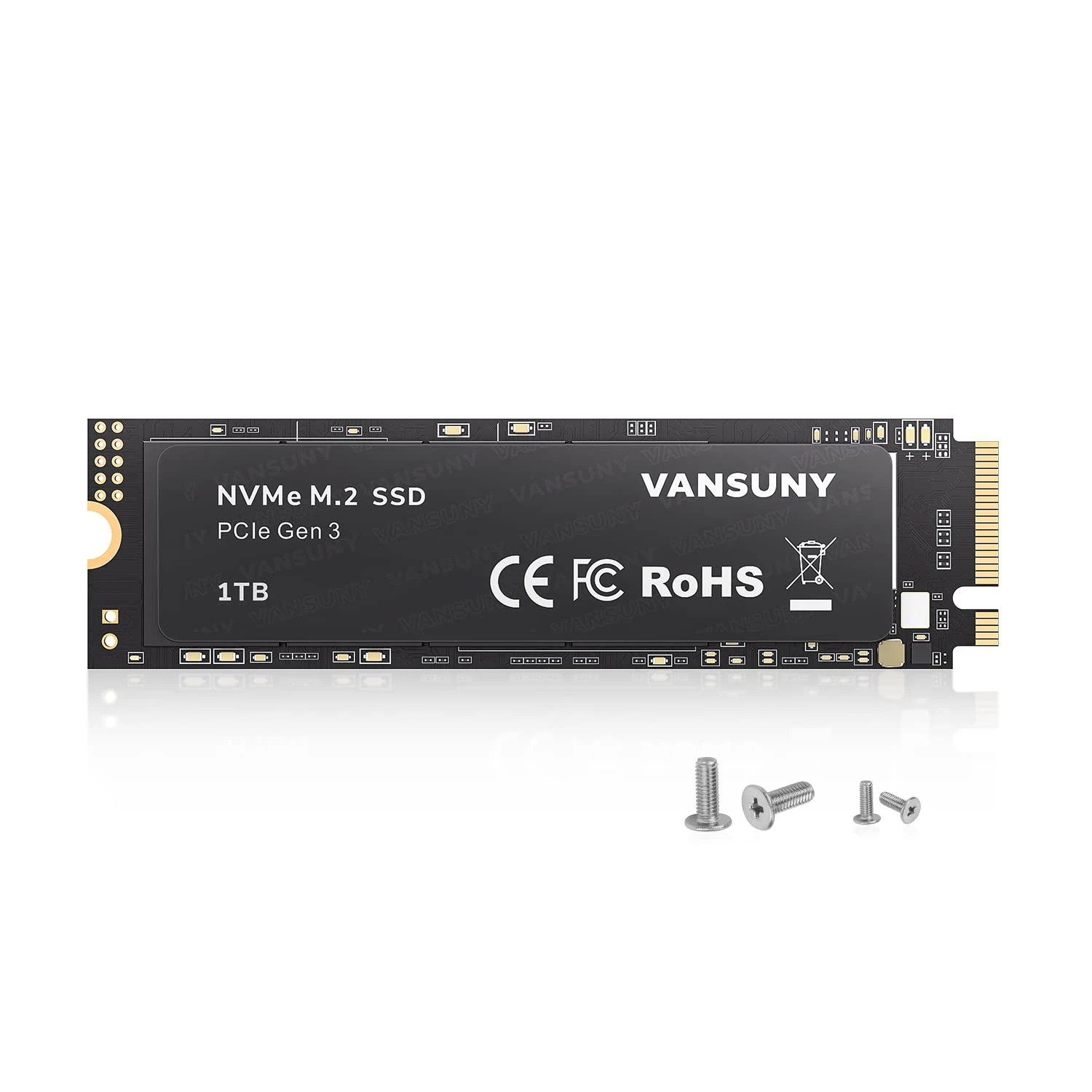 Vansuny 1TB NVMe M.2 Internal Solid State Drive PCIe 3.0 TLC NVMe M.2 SSD 3D NAND NVMe M.2 2280 Speed up to 3400/2900MB/s Internal Solid State Hard Drive PCIe SSD