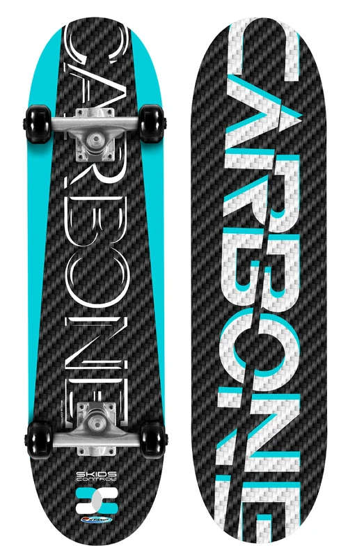 STAMP - Skids Control Carbon JK525310 Skateboard 31 x 8 Inches Black/White/Blue