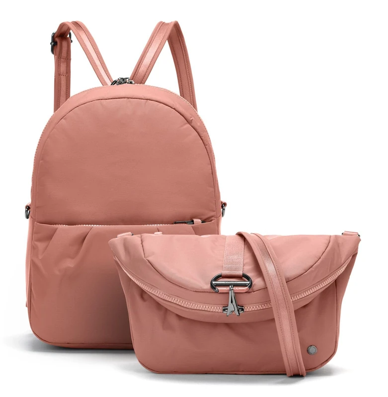 Pacsafe Women's Citysafe Cx Anti Theft Convertible Backpack-Fits 10" Tablet, Econyl Rose, 8 Liter
