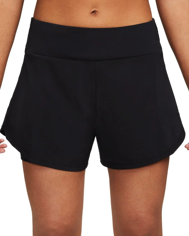 NIKE DX6022-010 W NK Bliss DF MR 3IN 2N1 Short Shorts Women's Black/Reflective Silv Size M