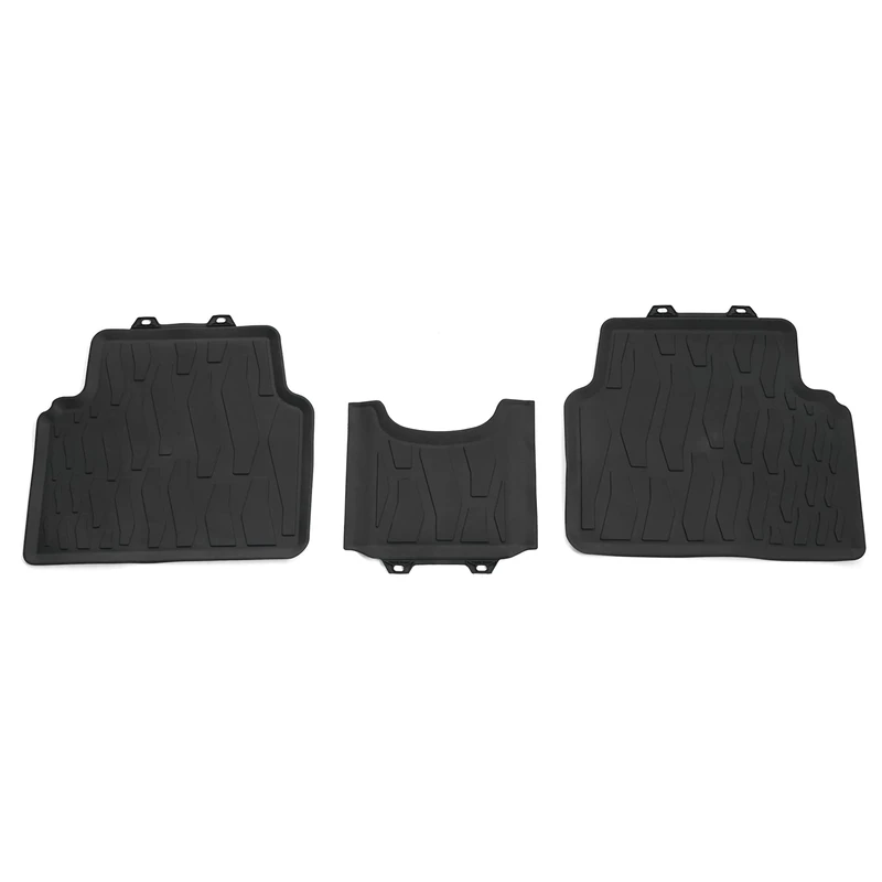 Volkswagen 10A06151282V Rubber Floor Mats Premium All-Weather Mats 3 x Rear Rubber Mats, Black