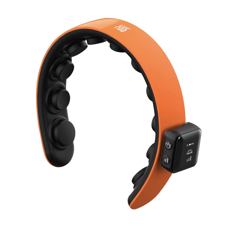 Master Massage H1 Vibration Hair Scalp Massager - 11 Fingers Electric Head Massager,Hair Stimulation. Lightweight Hairband Design. 5 Modes,Lava Orange