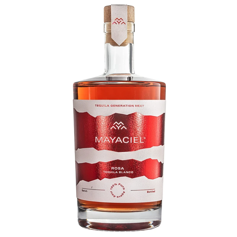 MAYACIEL Tequila Rosa – Tequila Blanco finished in Red Wine Casks | Perfect to pair with Tonic | 100% Agave & Natural | Dark berry notes, natural dryness, fresh Agave | Additive-free | 44% ABV 50cl