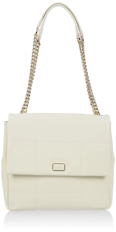 DreiMaster Klassik Women's Quilted Leather Shoulder Bag - Cream