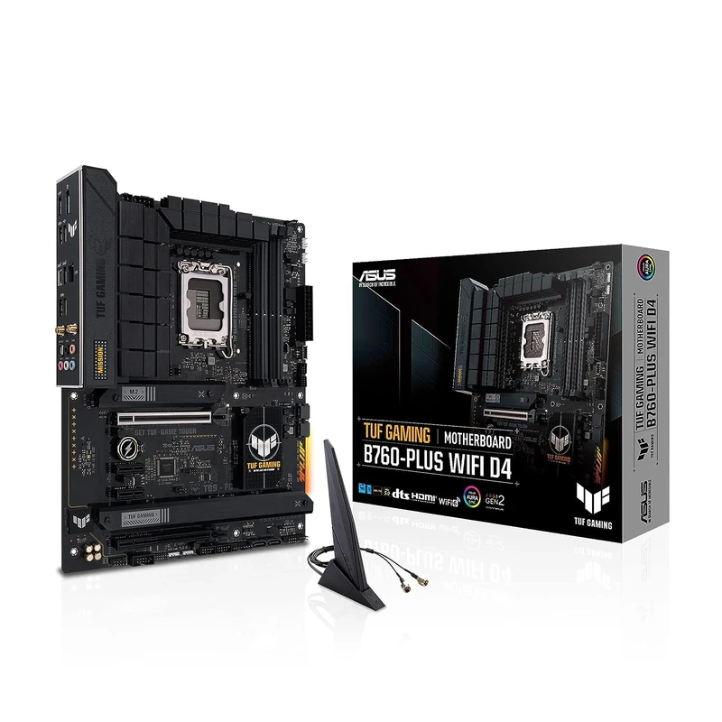 ASUS TUF Gaming B760-PLUS WiFi D4 Intel(13th and 12th Gen) LGA 1700 ATX Motherboard,PCIe 5.0,3xPCIe 4.0 M.2 Slots,DDR4,2.5Gb LAN,USB 3.2 Gen 2x2 Type-C,Front USB 3.2 Gen 2 Type-C®, Thunderbolt(USB4®)