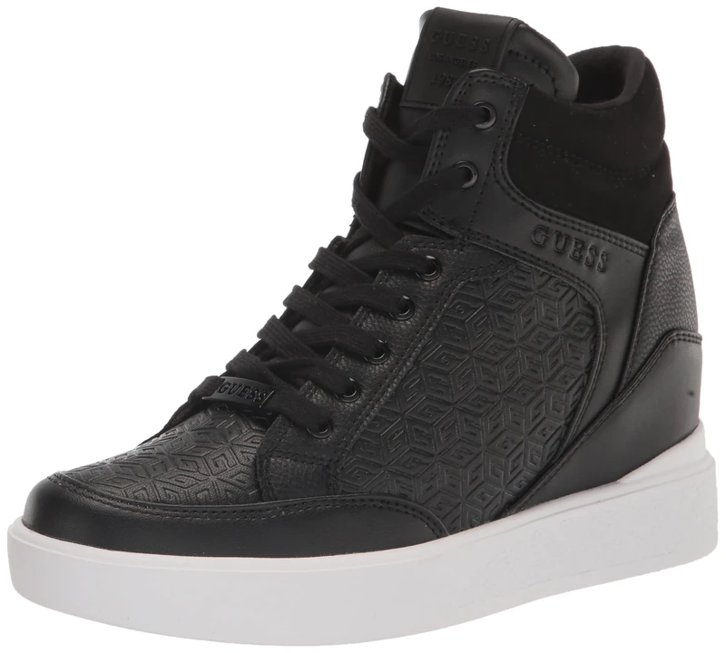 GUESS Women's Blairin Sneaker, Black Logo, 6 UK - Image 1