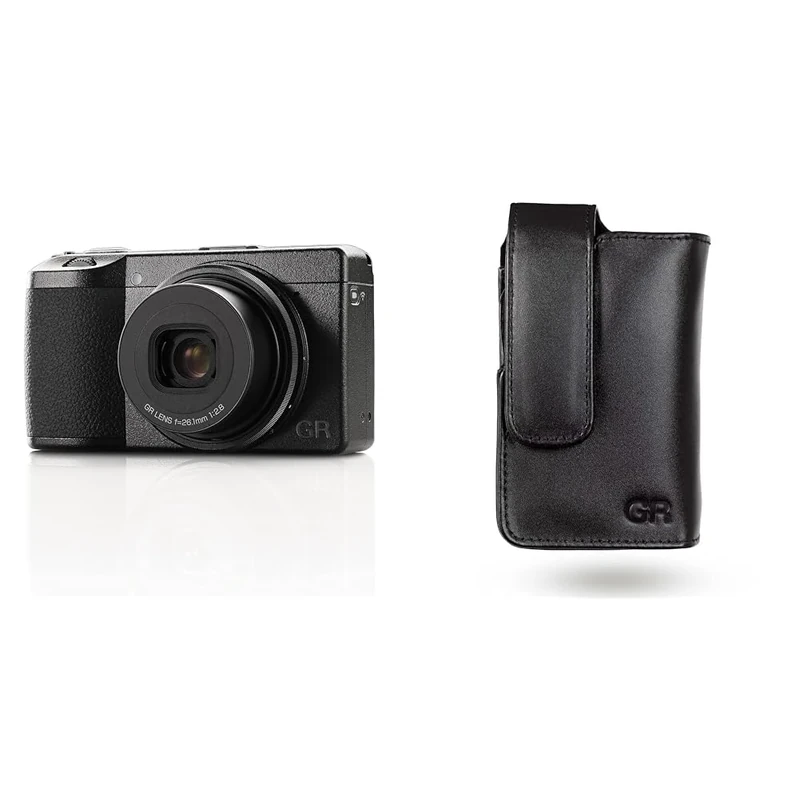 Ricoh GR IIIx Digital Camera [Focal Length 40 mm] [Equipped with Large CMOS Sensor in APS-C Format with 24 & Genuine Leather Case GC-11 [Compatible Models: GR III