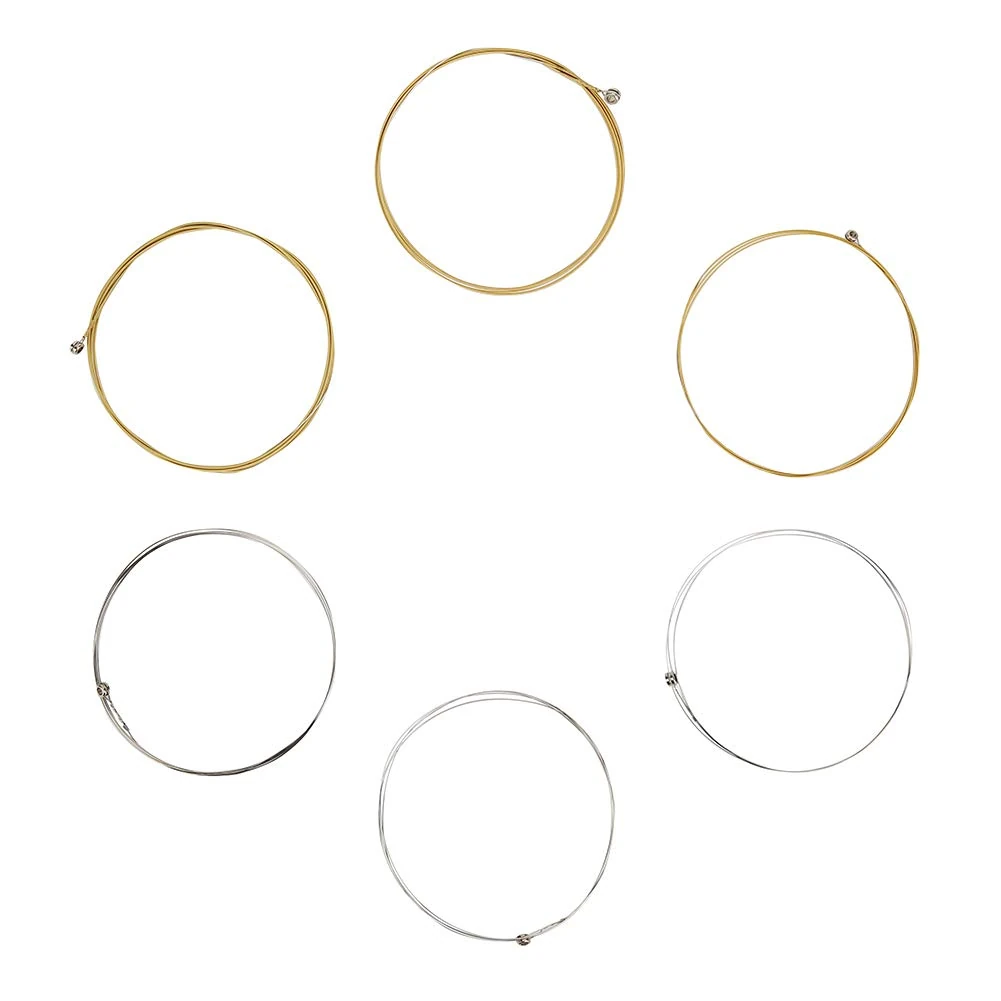 Jenngaoo 6Pcs Acoustic Guitar Strings, Acoustic Guitar Practice String Set Replacement Part Accessory for Classic Folk Guitar