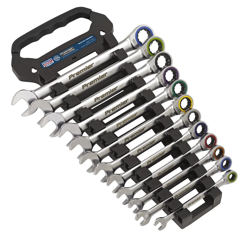 Sealey Combination Ratchet Spanner Set, 12pc - Platinum Series - AK63949