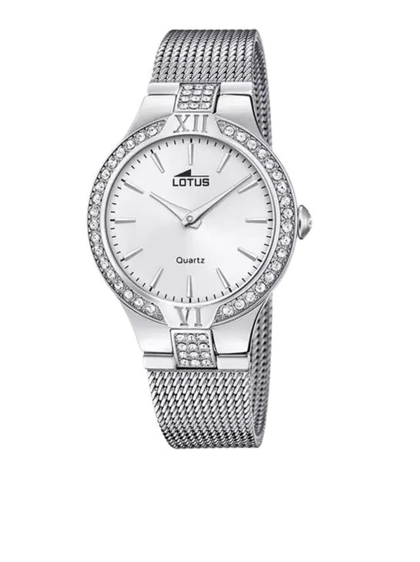 Lotus 18894/1 Women's Watch Stainless Steel Silver with Zirconia 32.5 mm Water Resistance 5 Bar, Silver, Bracelet