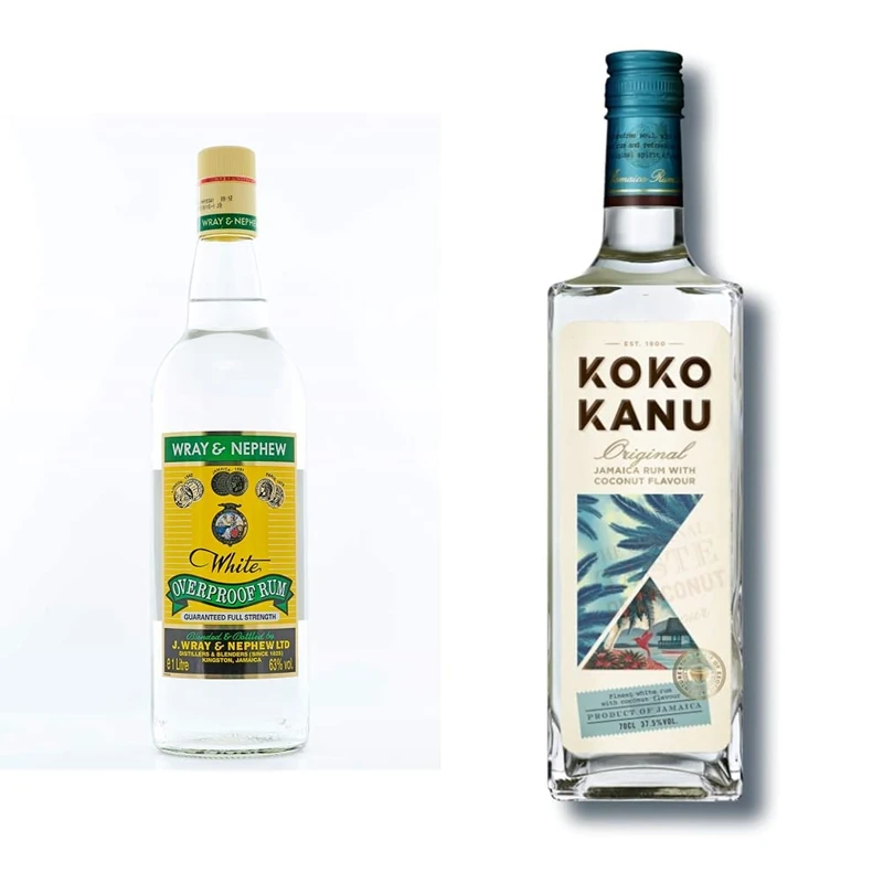 Wray and Nephew Rum 100cl (63%) & Koko Kanu Coconut Rum 70cl