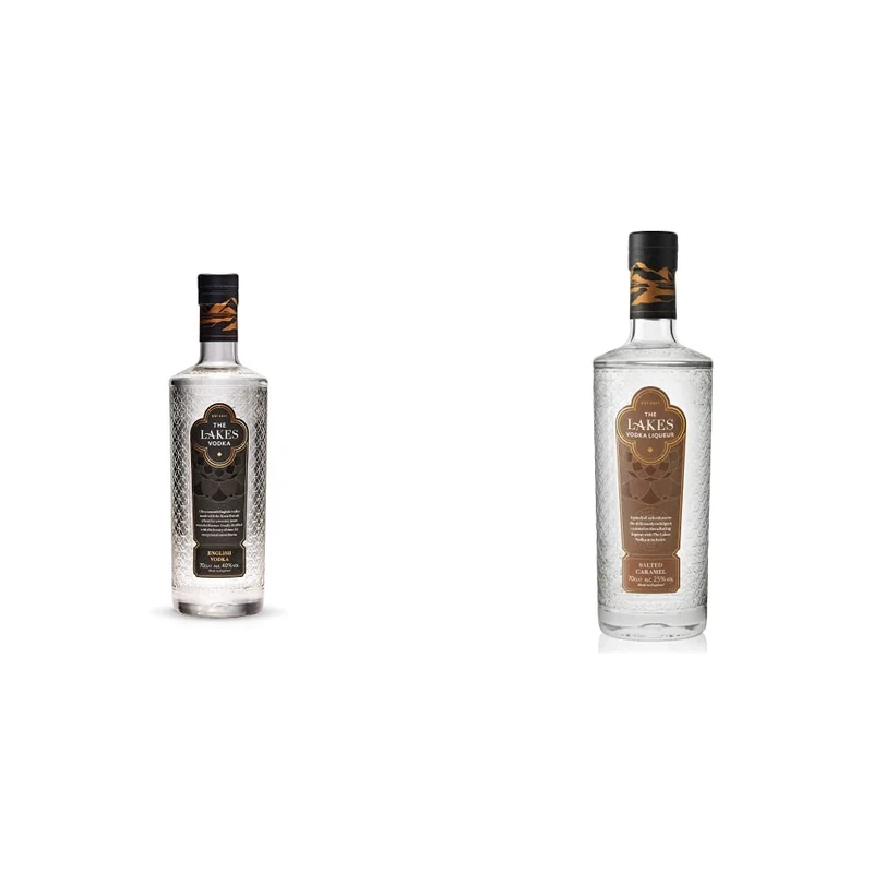 The Lakes Vodka - Ultra-Smooth English Vodka from The Lake District (70 cl, 40% ABV) & Salted Caramel Vodka Liqueur (25% ABV, 70cl)