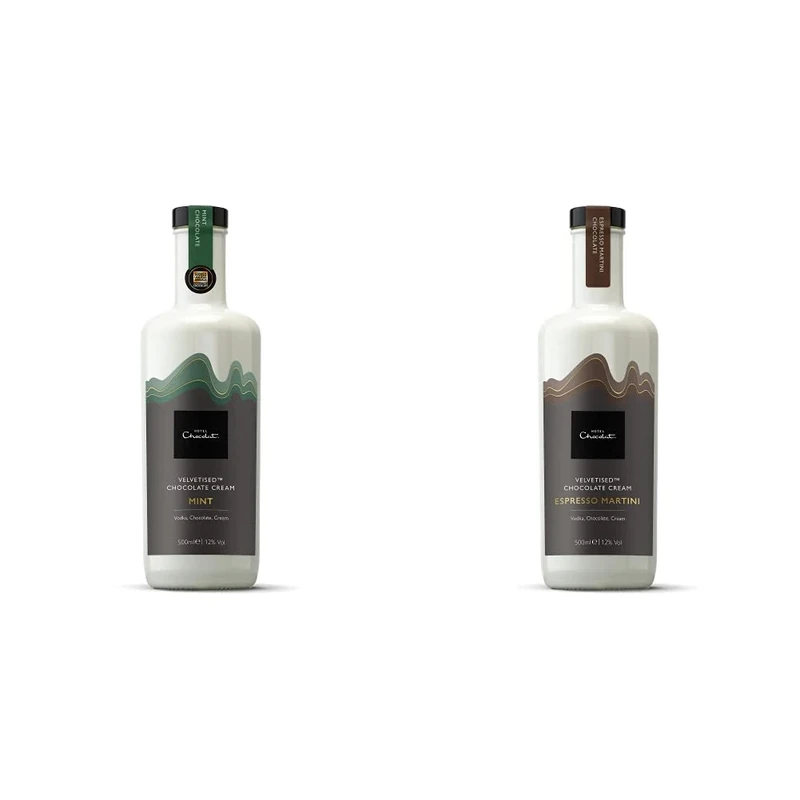 Hotel Chocolat Mint Chocolate Velvetised Cream, 500ml & : Espresso Martini Chocolate Velvetised Cream