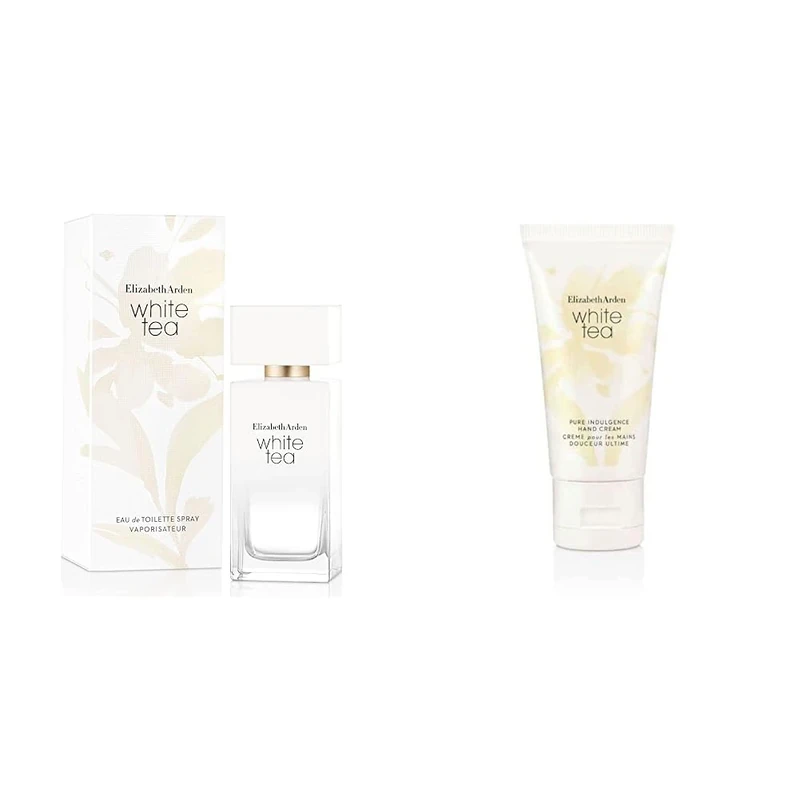 Fragrance Bundle: Elizabeth Arden White Tea Eau de Toilette (50ml) + White Tea Hand Cream (30ml)