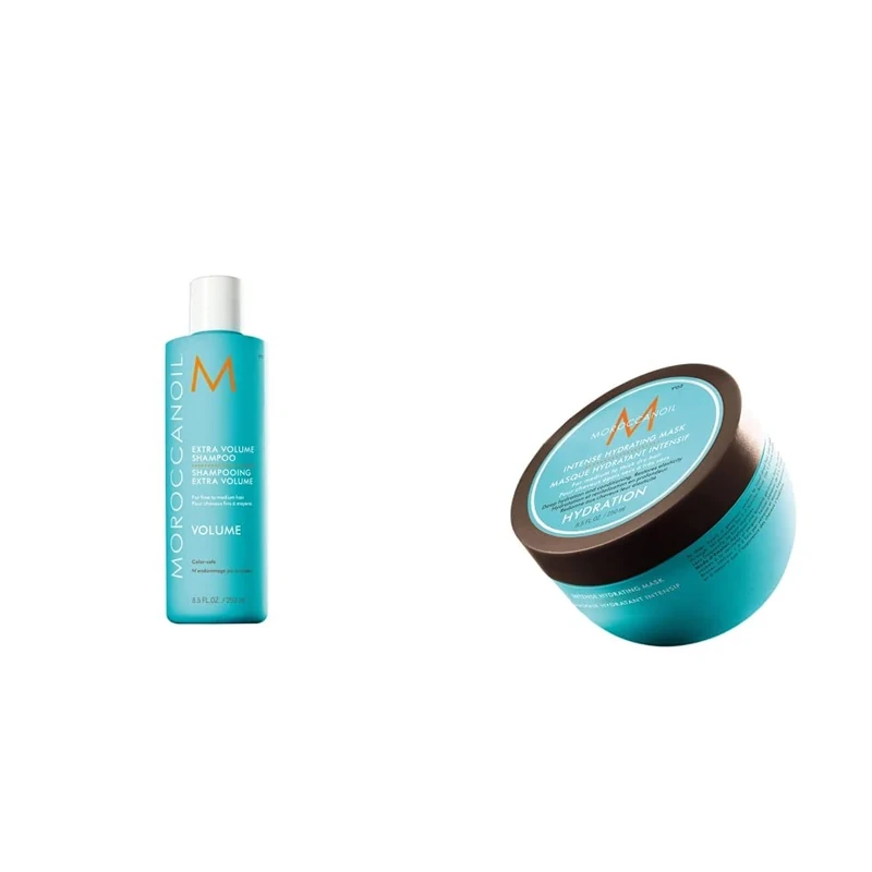 Moroccanoil Extra Volume Shampoo, 250ml & Intense Hydrating Mask, 250ml