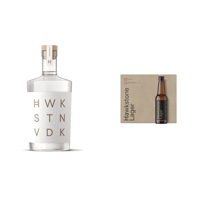 Hawkstone Vodka 70cl & Premium Lager Case of 12 x 330ml Bottles