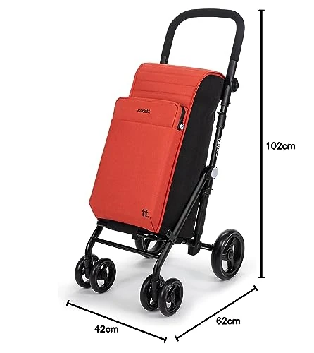 Carlett Shopping rollators, Alloy Steel, Orange, 25kg