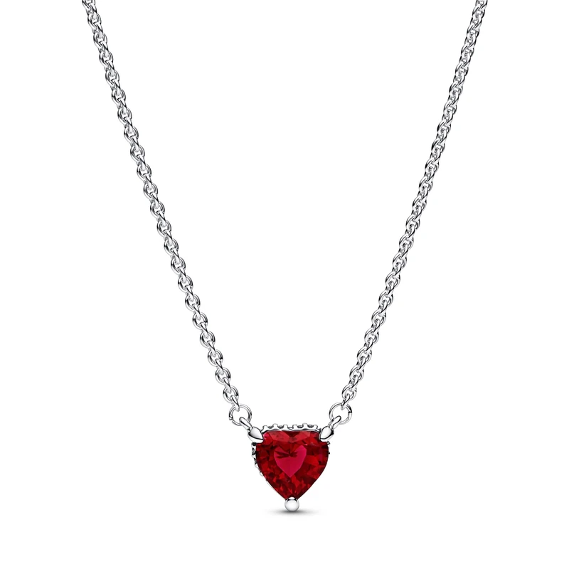 PANDORA Sparkling Heart Halo Pendant Collier Necklace- No Box