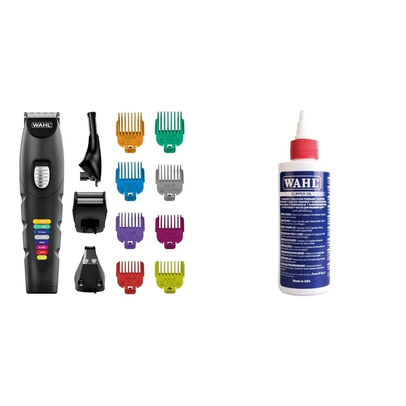 Wahl Colour Trim 8-in-1 Multigroomer, Gifts for Men, Christmas Gifts, Colour Coded Multi Groomer & Clipper Oil, Blade Oil for Hair Clippers,118.3 ml