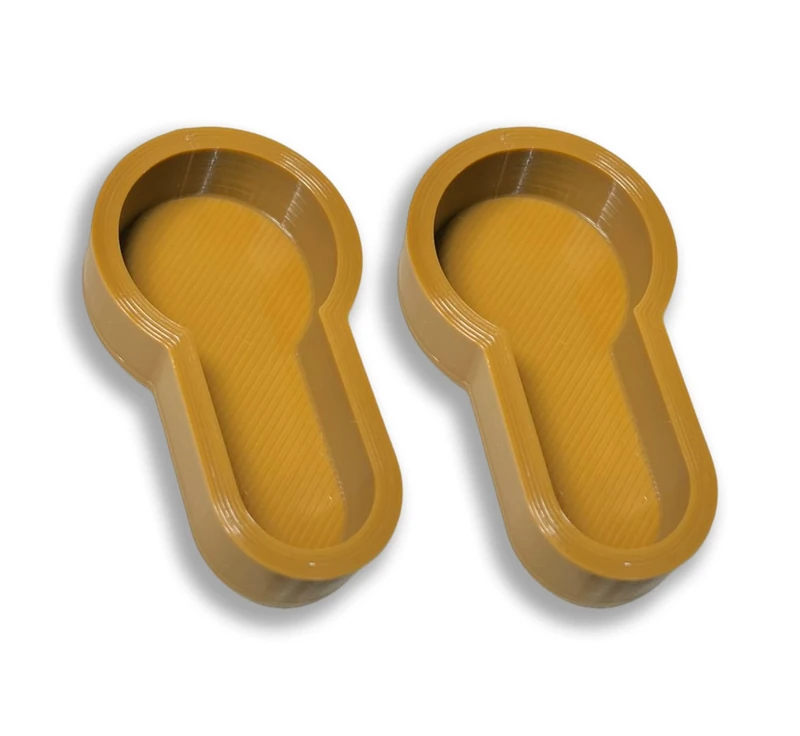 Lock Draught Excluder Keyhole Cover Push Fit Cap, Keep Draught and Cold Out, Easy to Install Pack of 2 (Coffee)